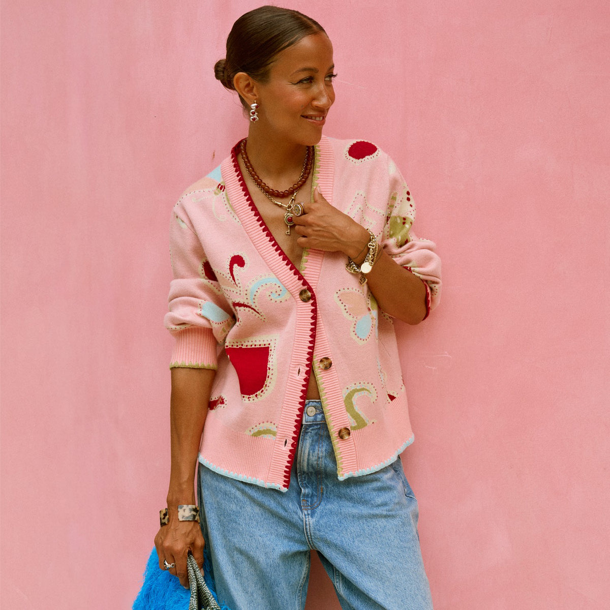 Never Fully Dressed Pink Astra Hannah Cardigan