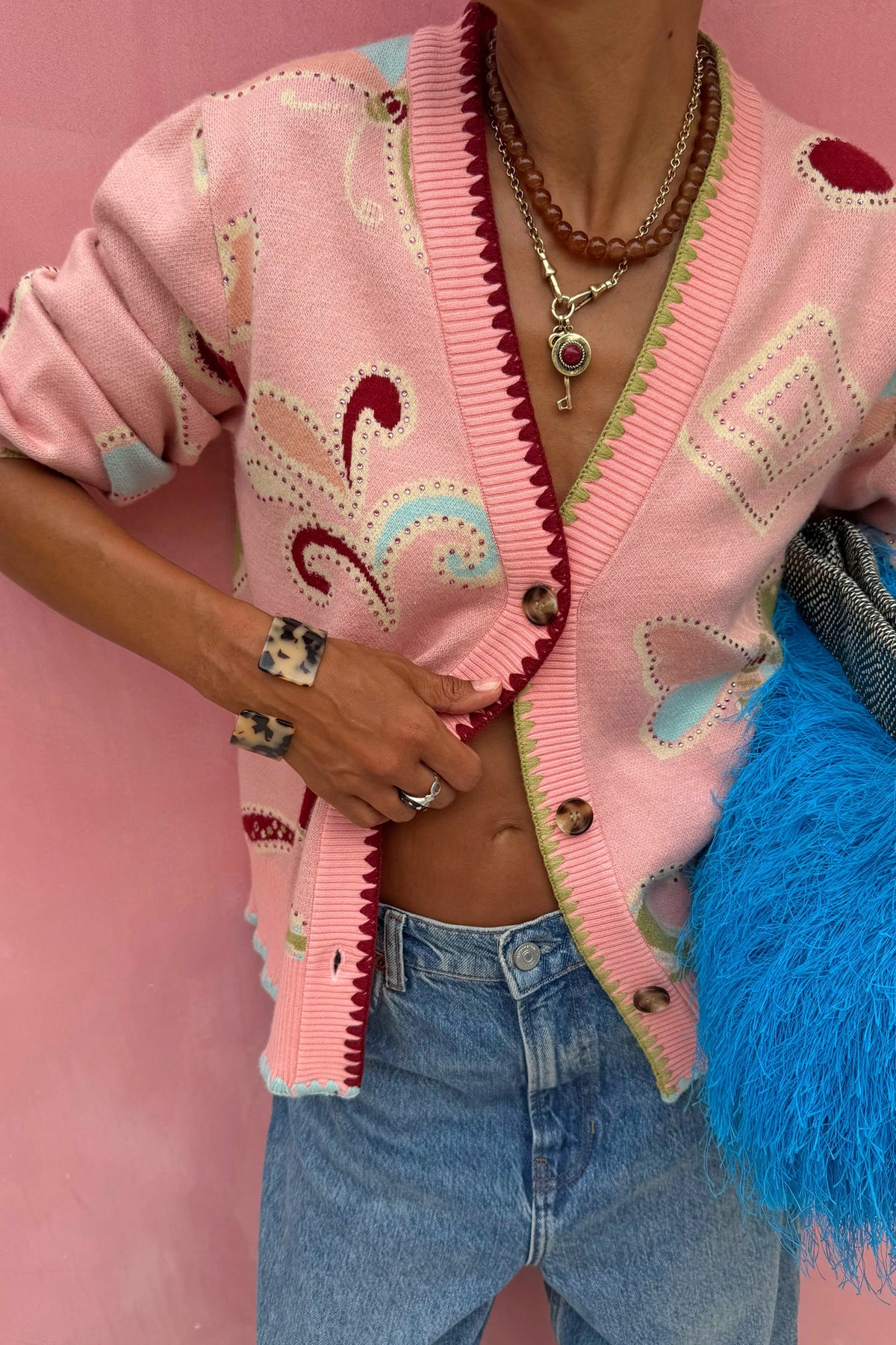 Never Fully Dressed Pink Astra Hannah Cardigan