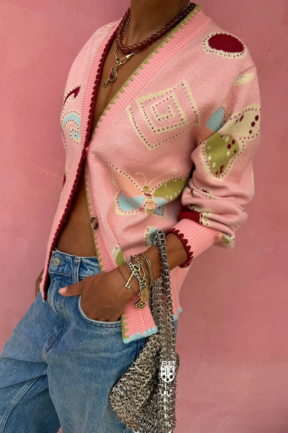 Never Fully Dressed Pink Astra Hannah Cardigan