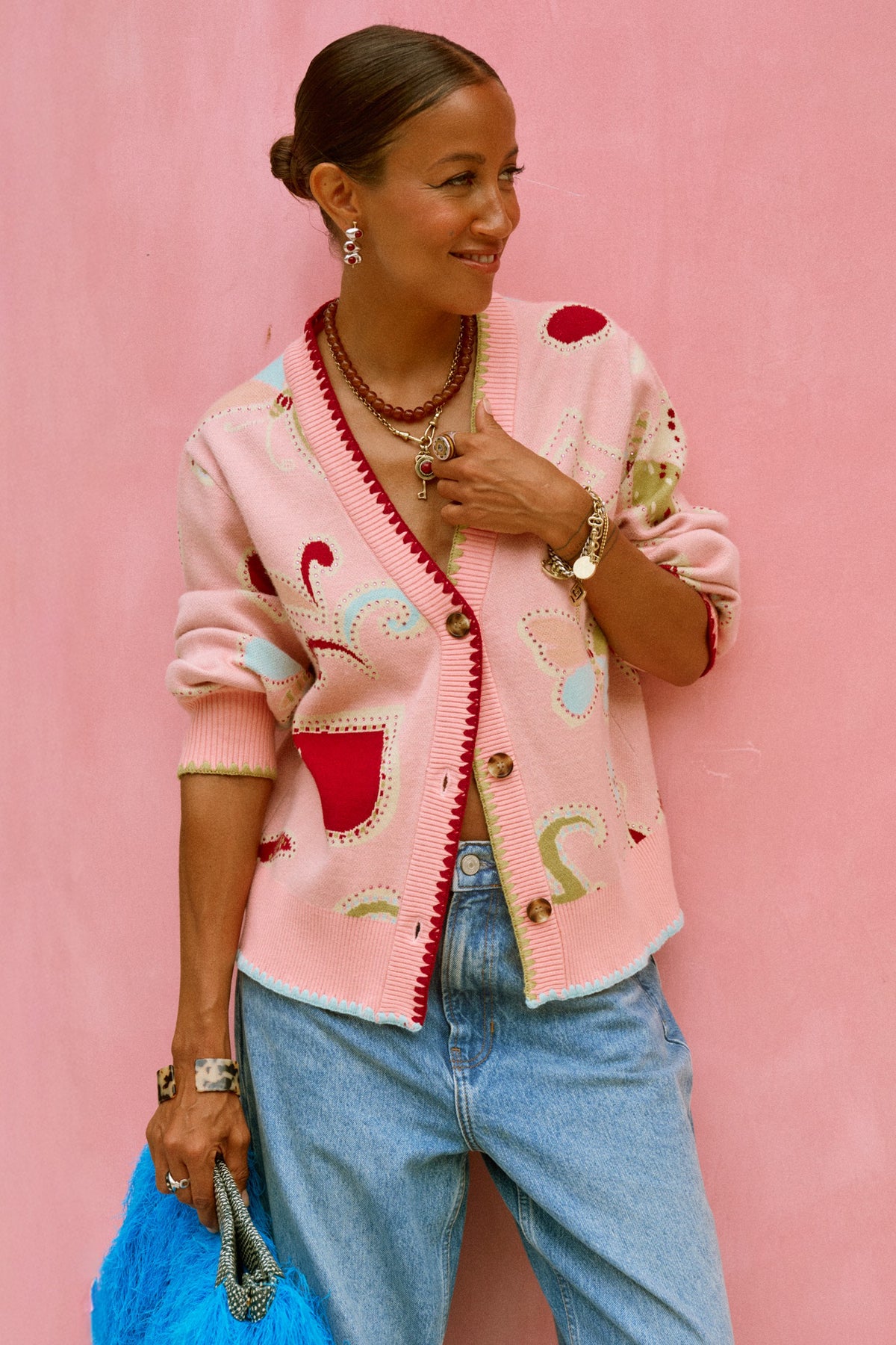 Never Fully Dressed Pink Astra Hannah Cardigan