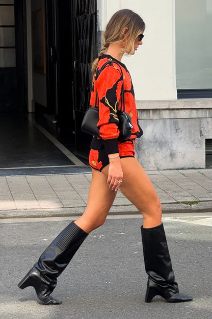 Never Fully Dressed Black Poppy Cardigan