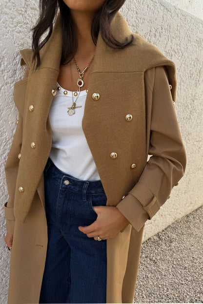 Never Fully Dressed Tan Stud Evie Knit Jumper