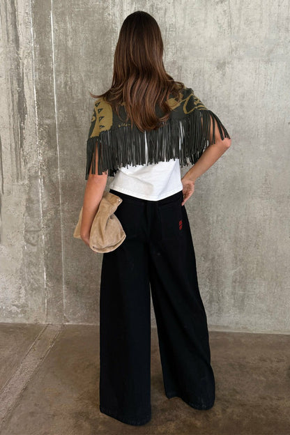 Never Fully Dressed Olive Amara Knit Cape