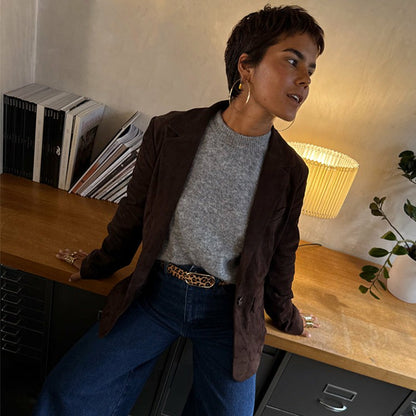 Never Fully Dressed Chocolate Suede Jacket