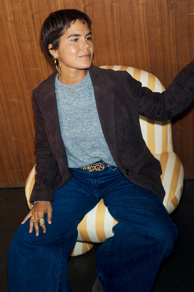 Never Fully Dressed Chocolate Suede Jacket
