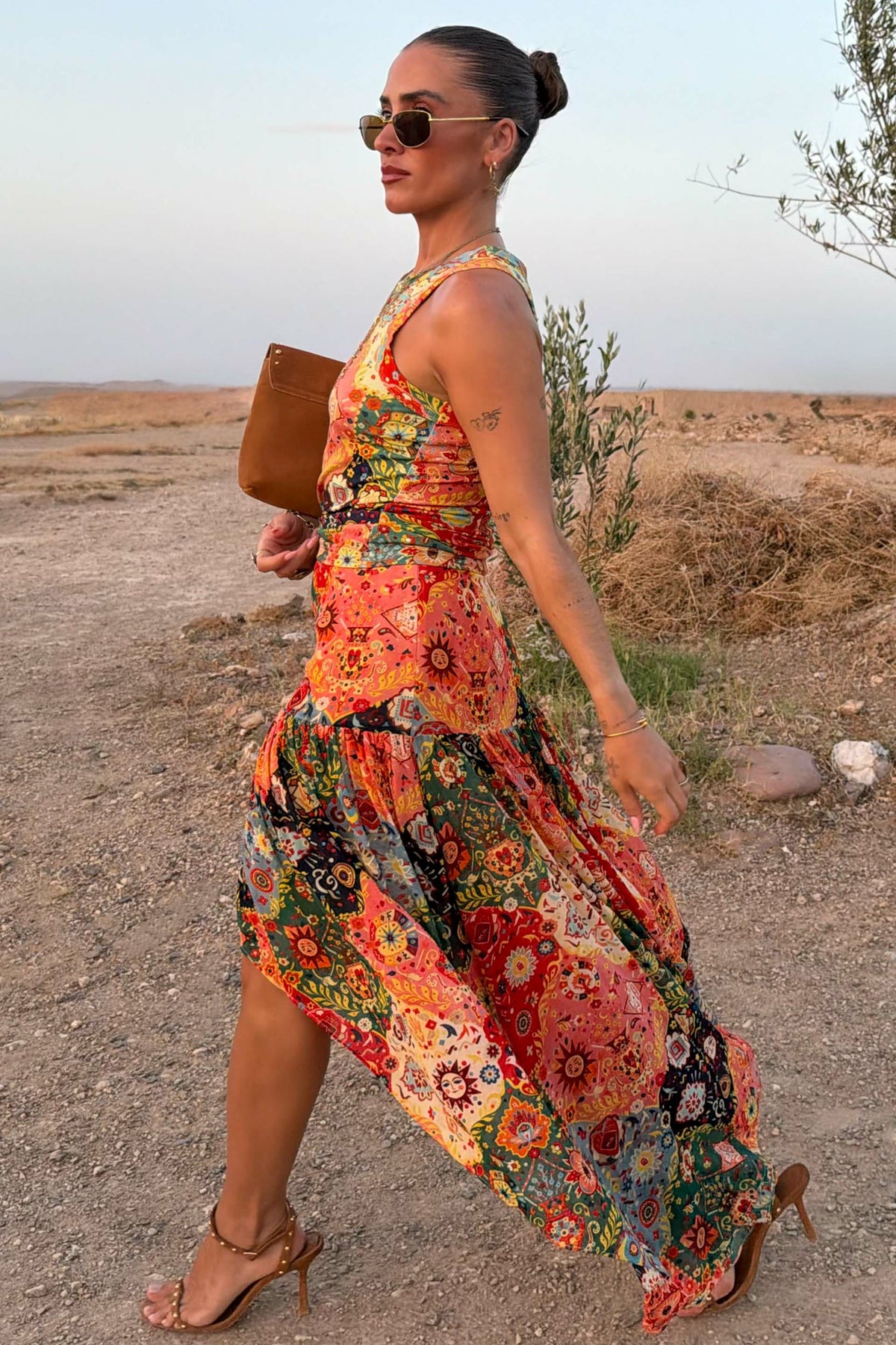 Never Fully Dressed Tapestry Asymmetrical Maxi Skirt