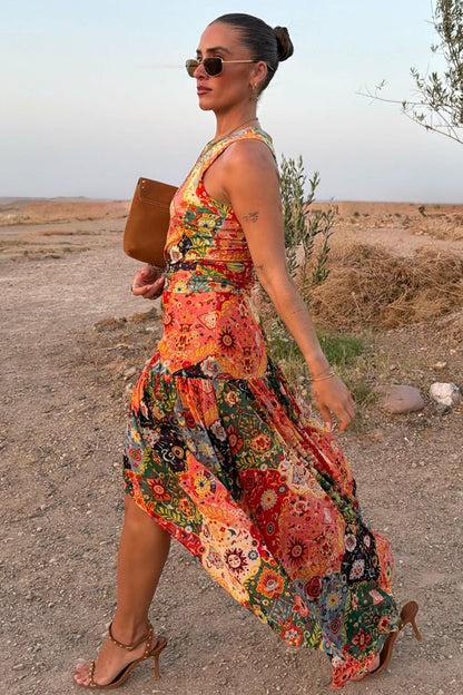 Never Fully Dressed Tapestry Asymmetrical Maxi Skirt
