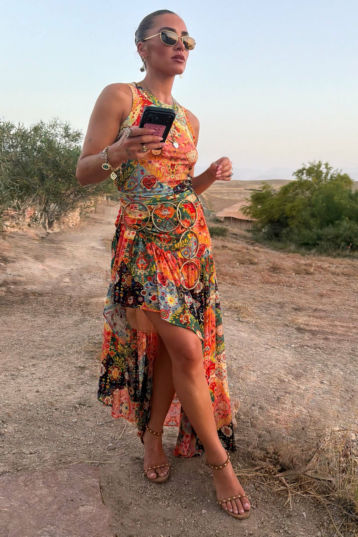 Never Fully Dressed Tapestry Asymmetrical Maxi Skirt