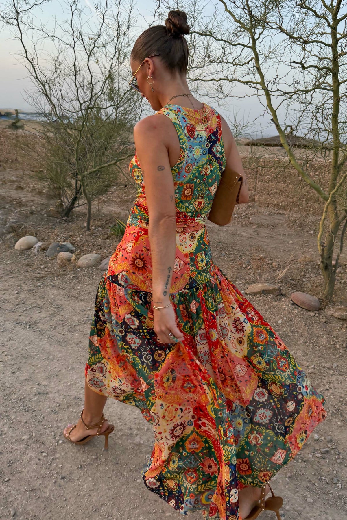 Never Fully Dressed Tapestry Asymmetrical Maxi Skirt