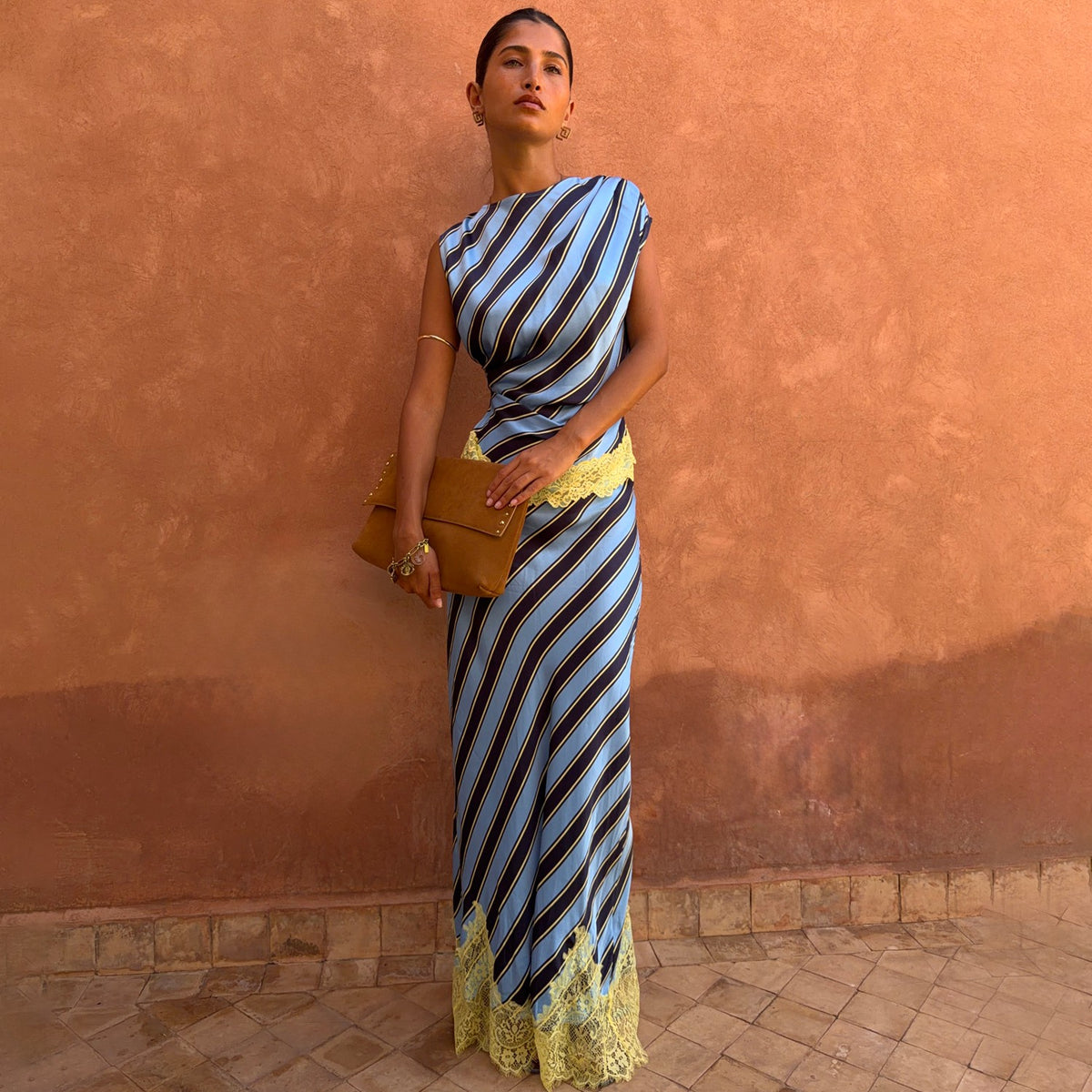 Never Fully Dressed Stripe Maeva Midi Skirt