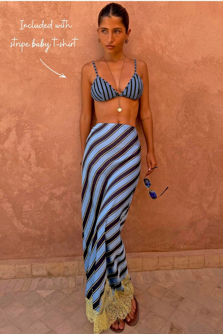 Never Fully Dressed Stripe Maeva Midi Skirt