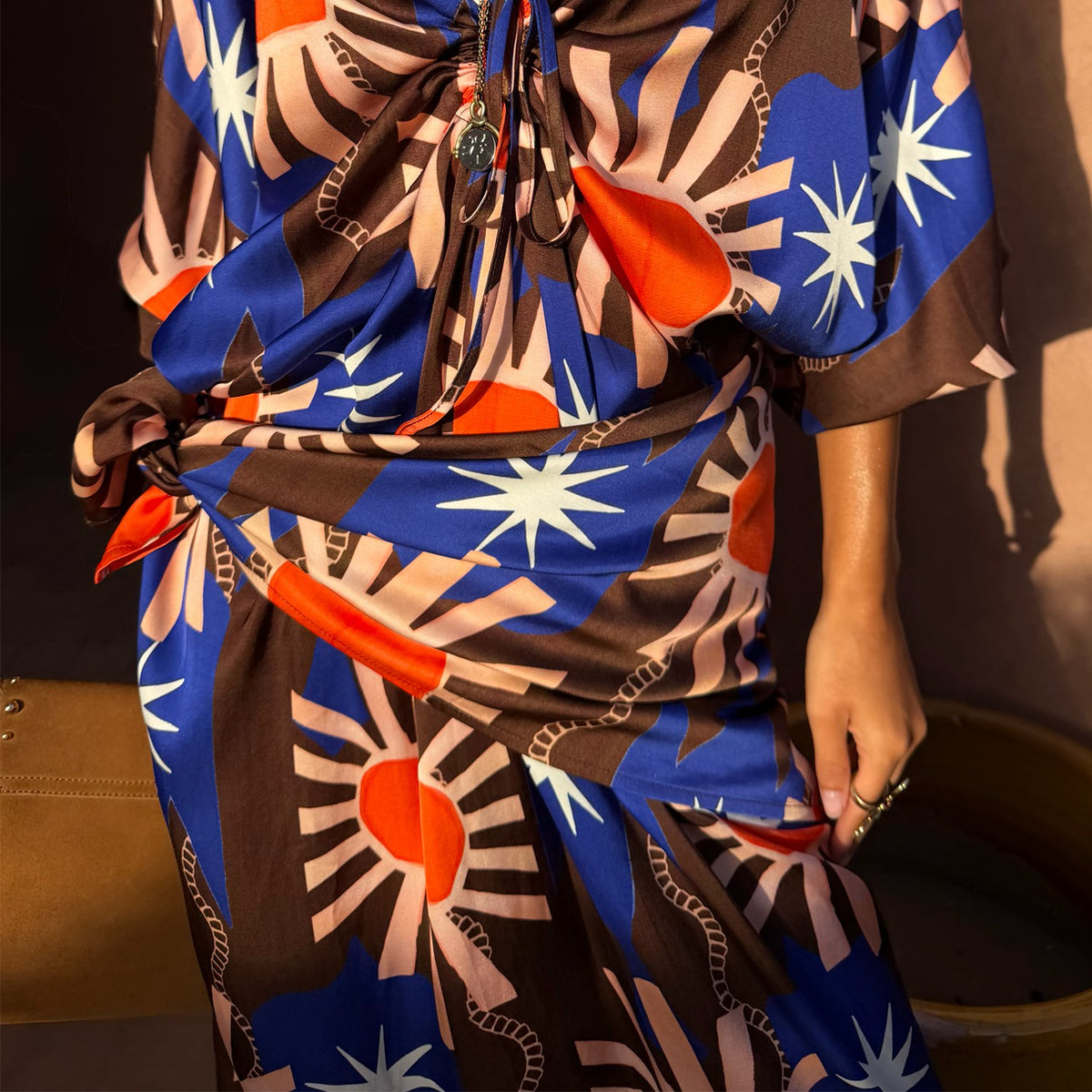 Never Fully Dressed Chocolate & Blue Sun Bandana