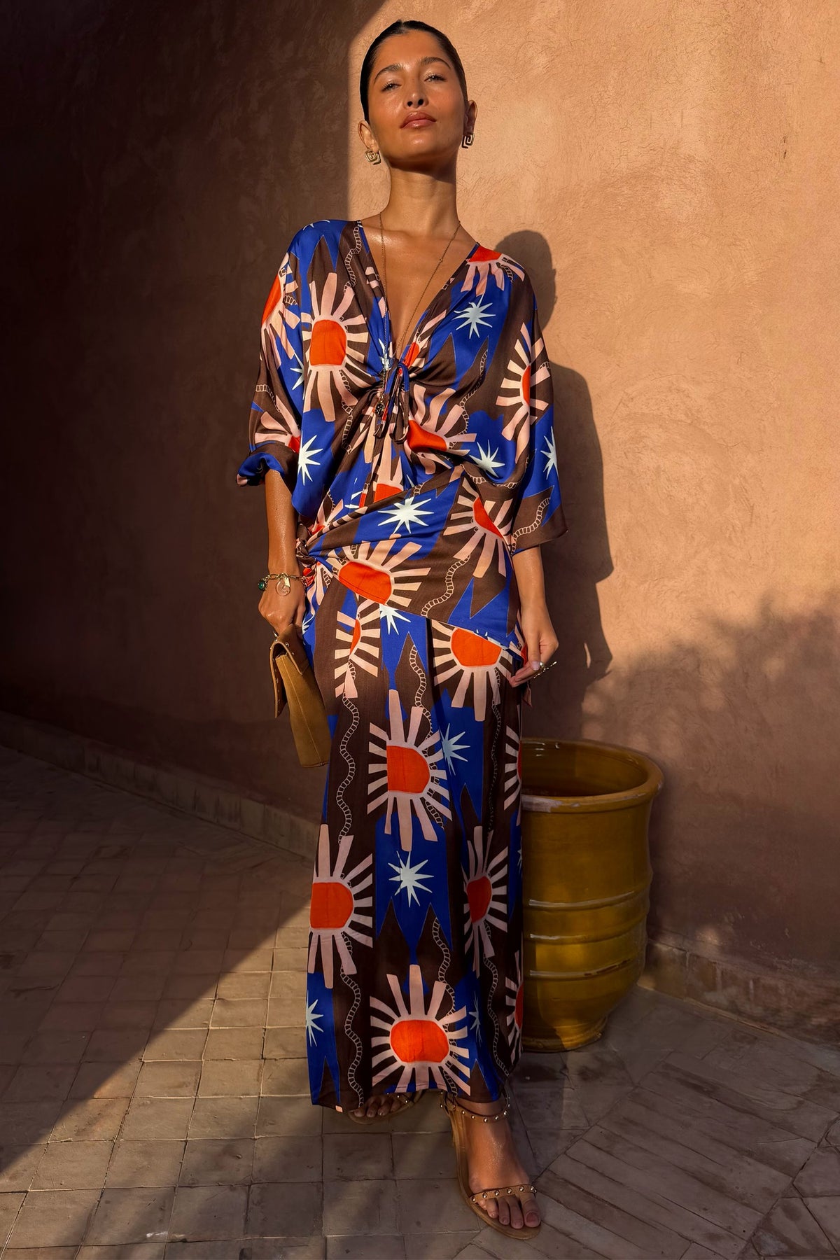 Never Fully Dressed Chocolate & Blue Sun Bandana