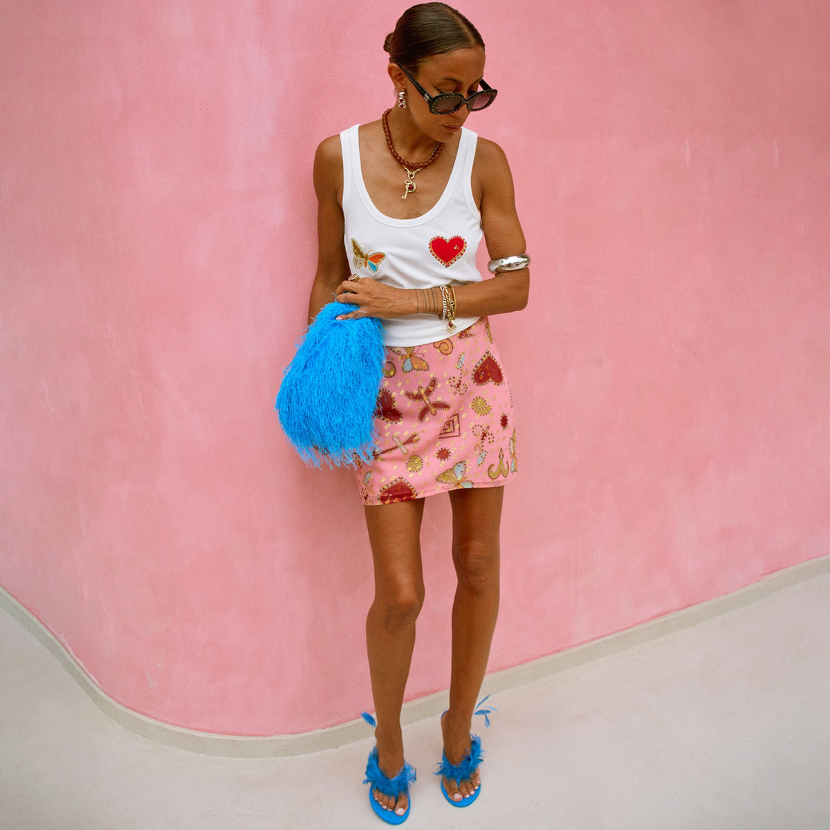 Never Fully Dressed Pink Astra Mini Skirt