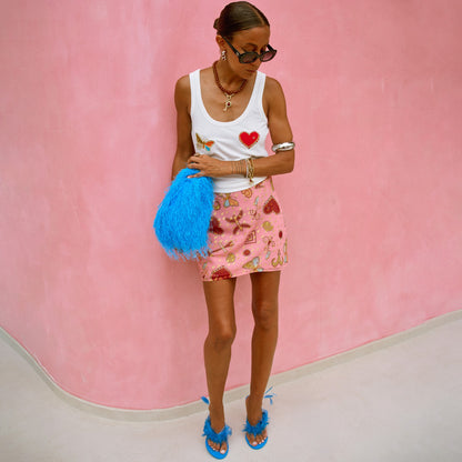 Never Fully Dressed Pink Astra Mini Skirt