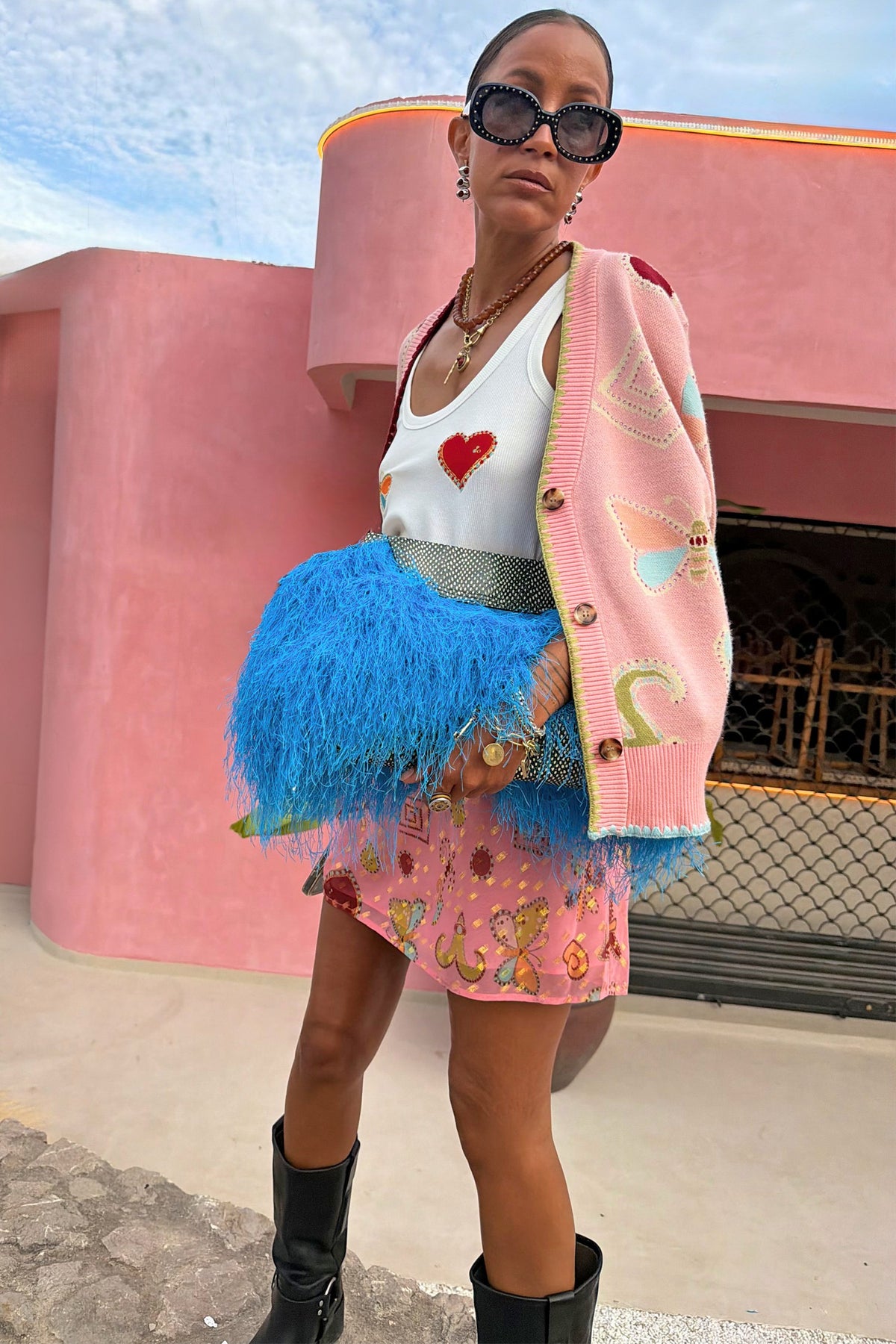 Never Fully Dressed Pink Astra Mini Skirt