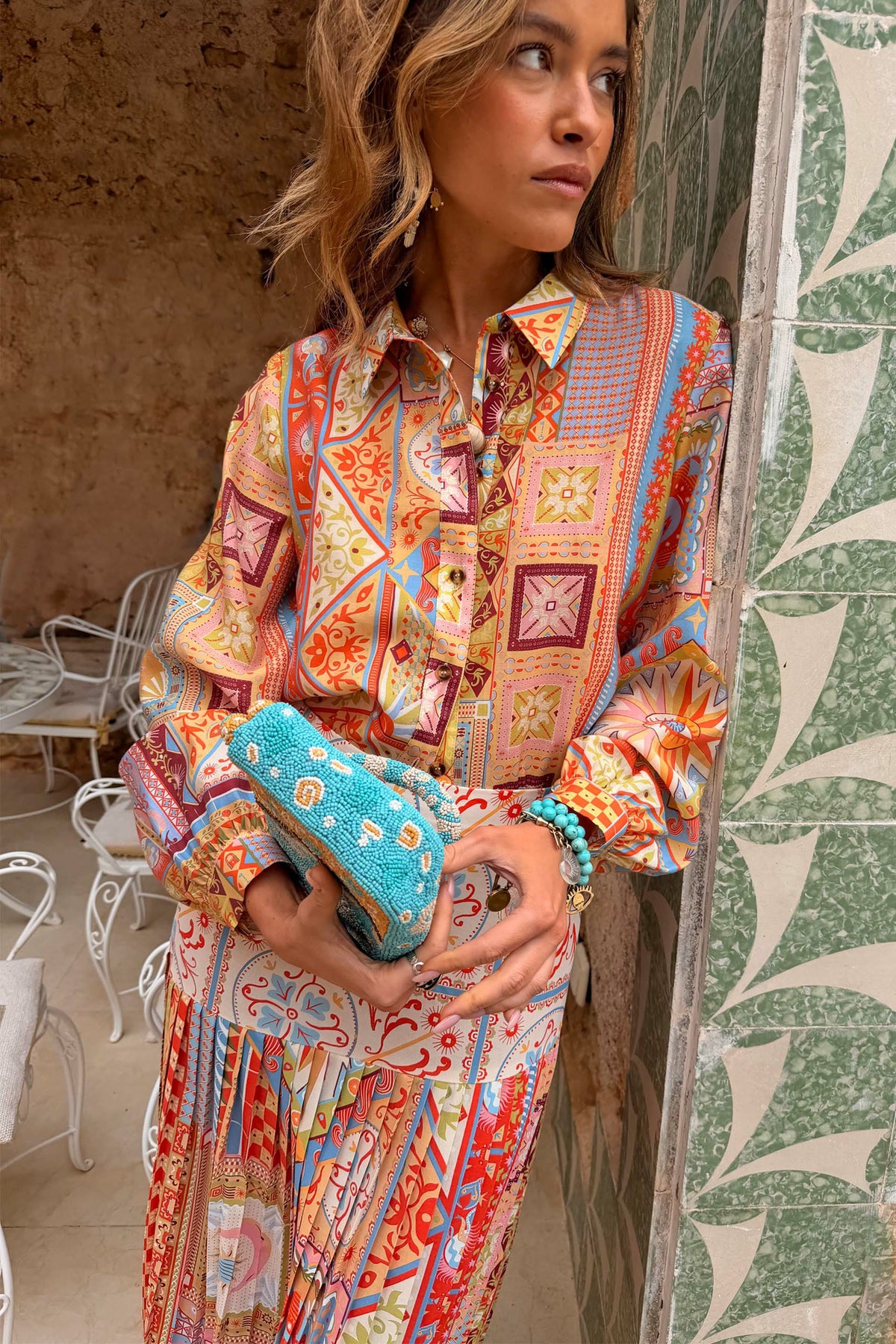 Never Fully Dressed Dolce Vita Marley Patchwork Shirt
