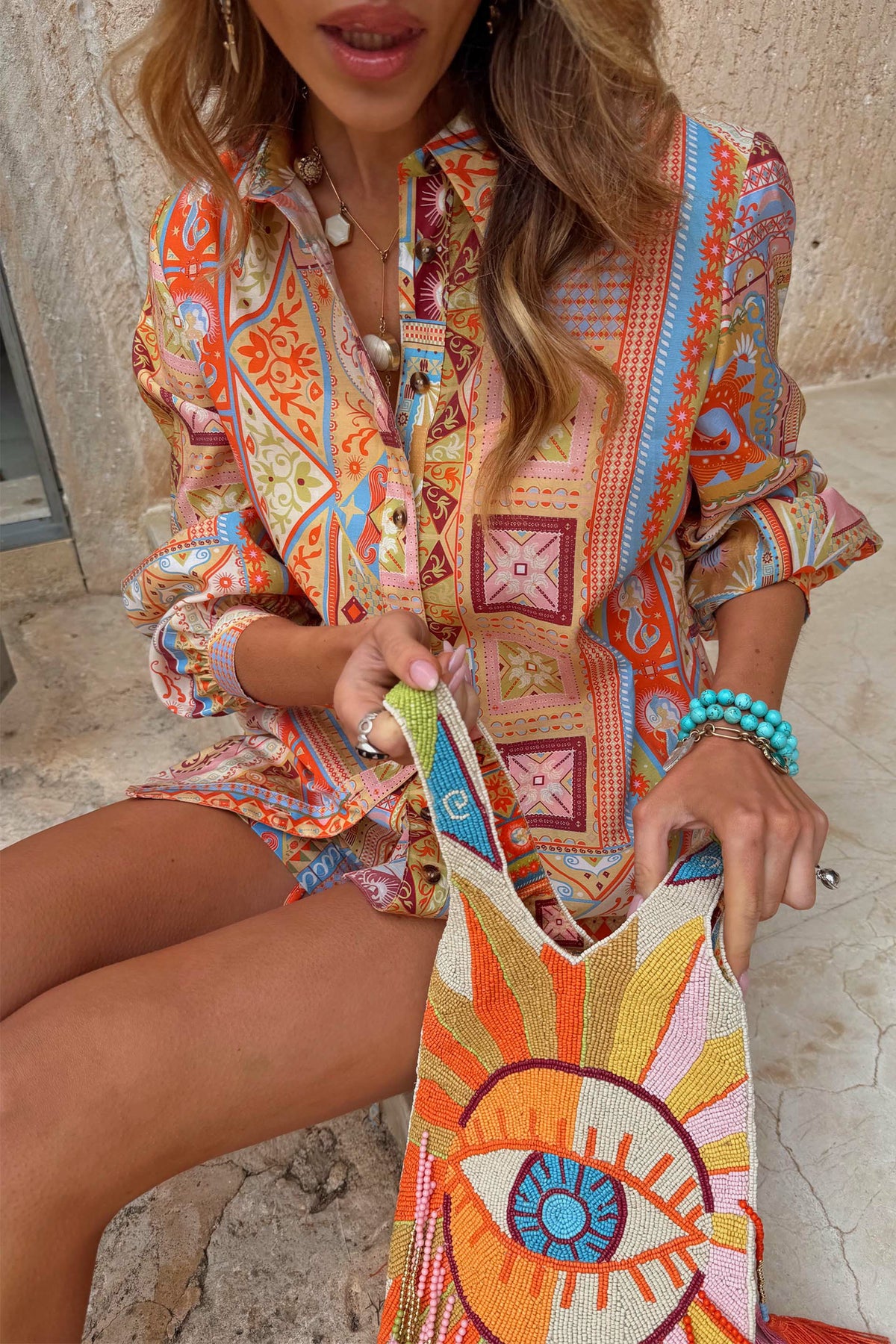 Never Fully Dressed Dolce Vita Marley Patchwork Shirt