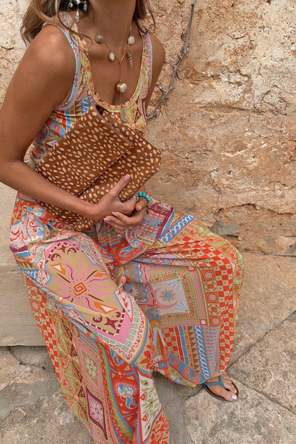 Never Fully Dressed Dolce Vita Balloon Trousers in Tile Print