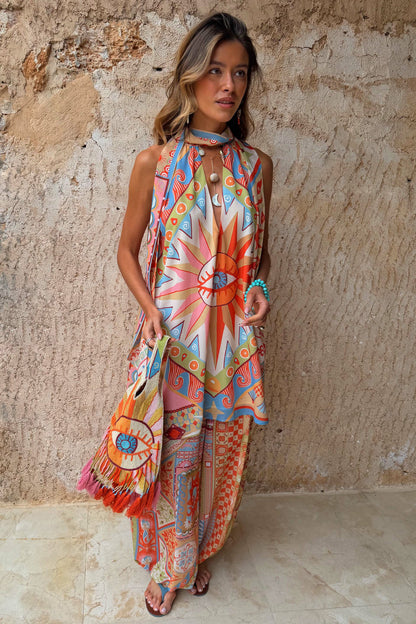 Never Fully Dressed Dolce Vita Balloon Trousers in Tile Print