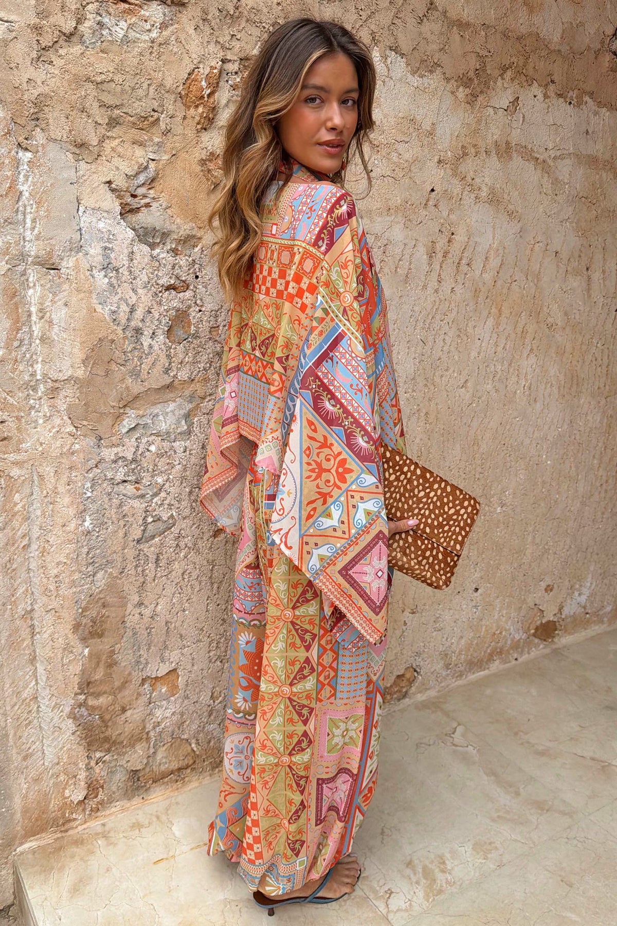Never Fully Dressed Dolce Vita Balloon Trousers in Tile Print