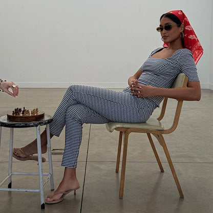 Never Fully Dressed Gingham Trousers Co-ord