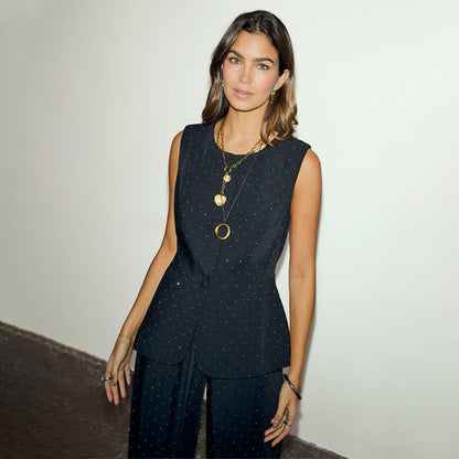 Never Fully Dressed Black Hotfix Sol Waistcoat
