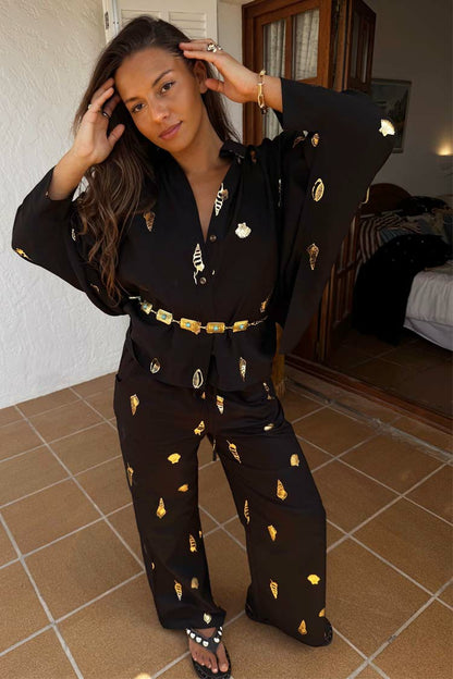 Never Fully Dressed Black Shell Elissa Trousers