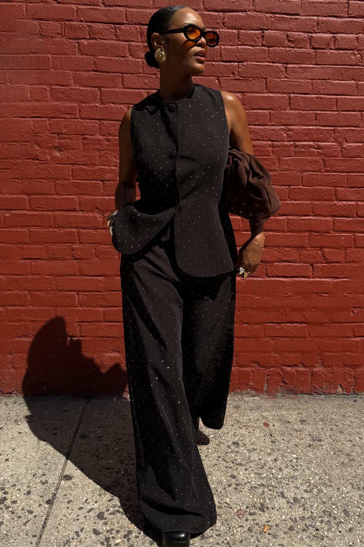 Never Fully Dressed Black Hotfix Marnie Trousers