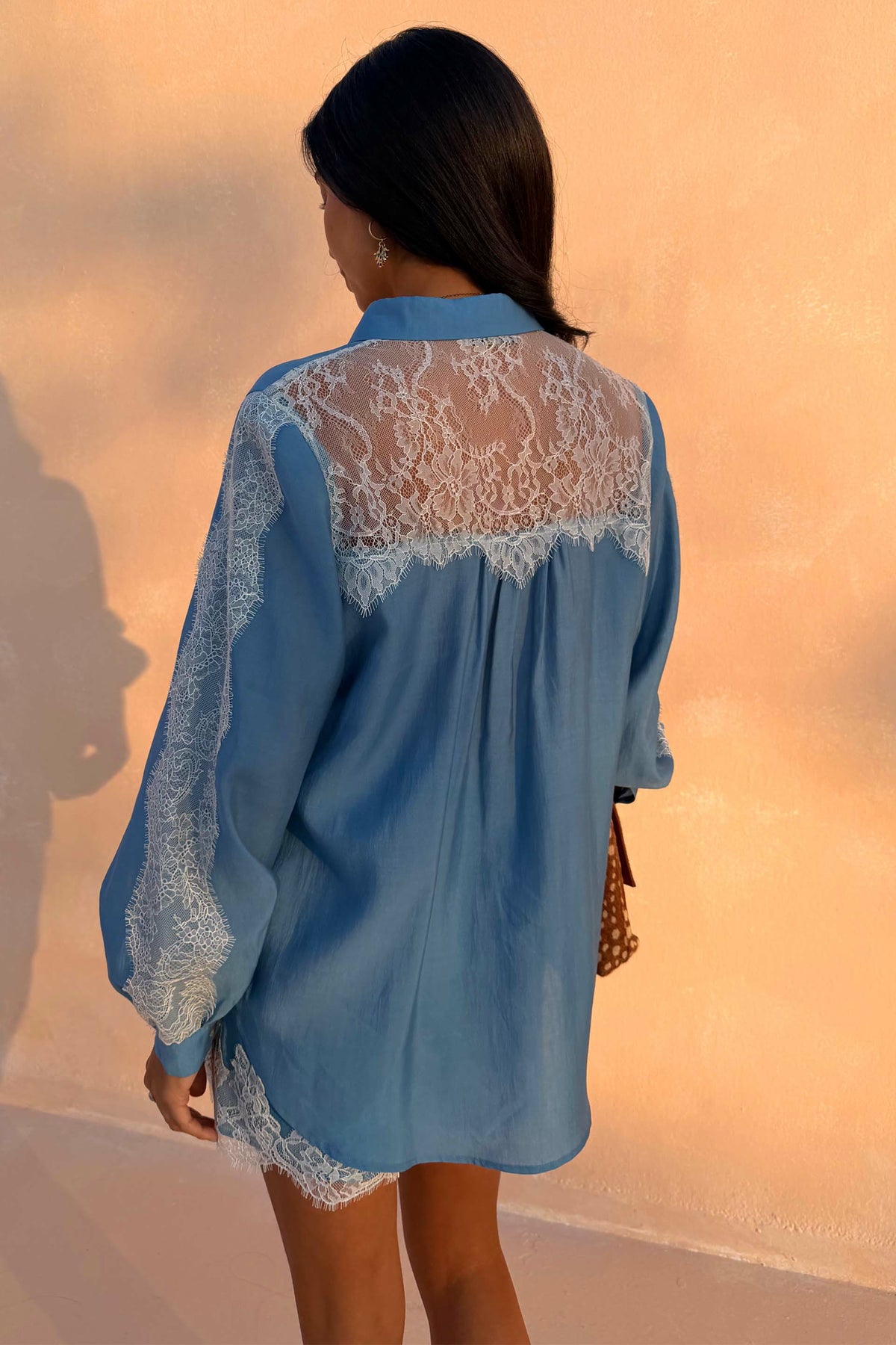 Never Fully Dressed Blue Lace Marley Shirt