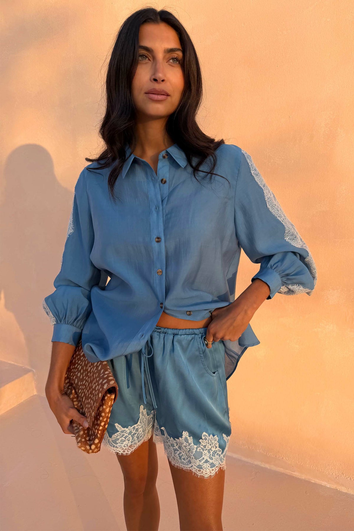 Never Fully Dressed Blue Lace Marley Shirt