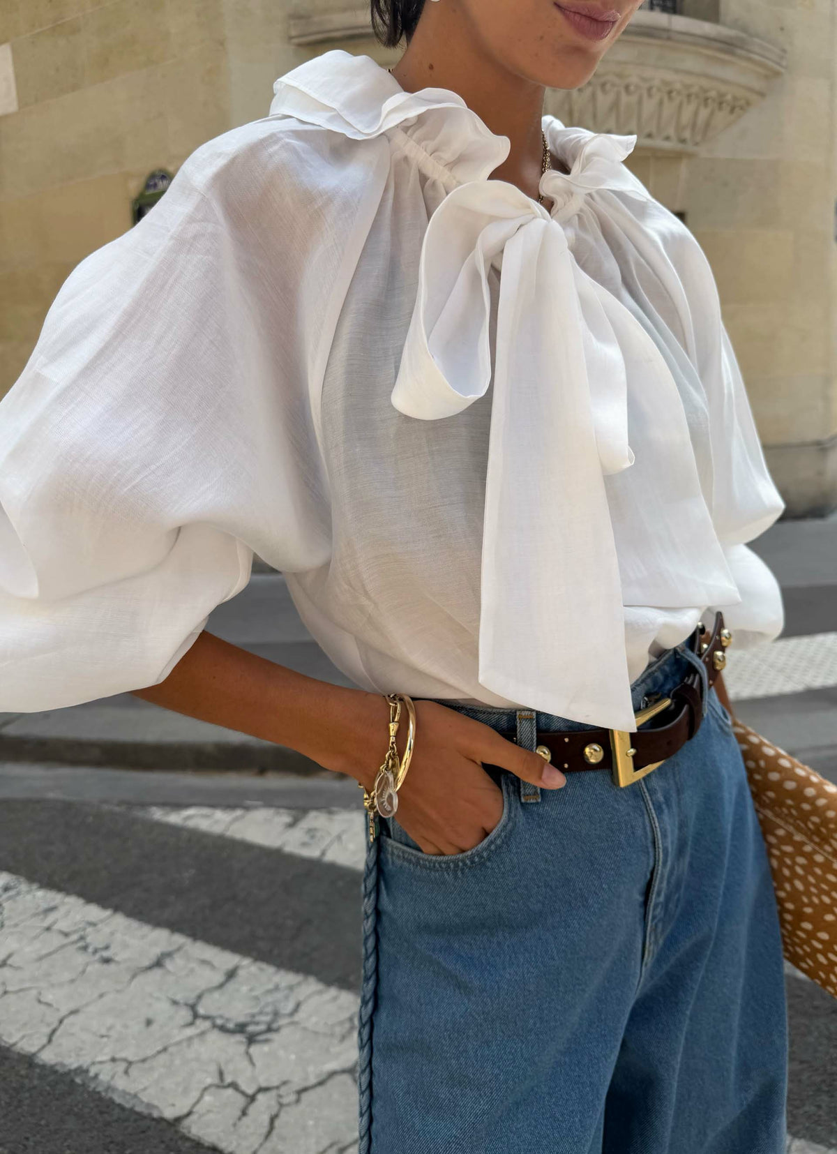 Never Fully Dressed White Ruffle Shirt