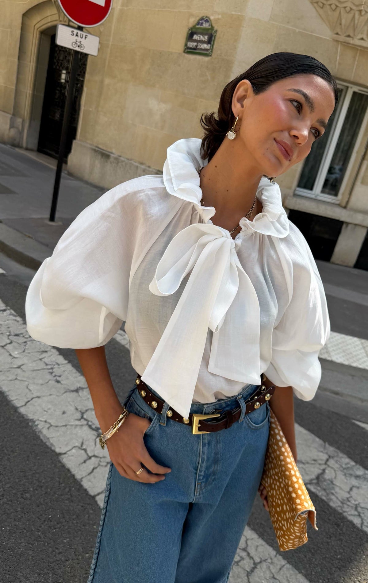 Never Fully Dressed White Ruffle Shirt