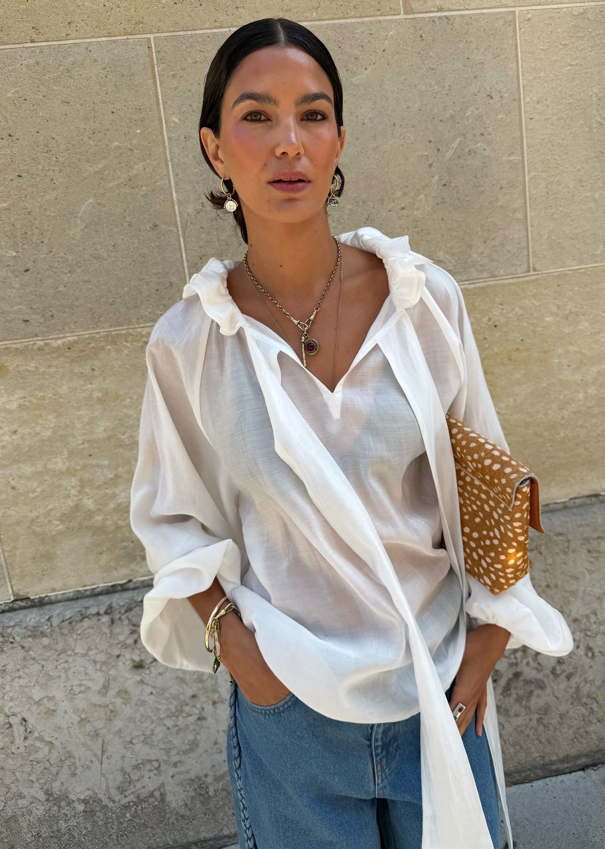 Never Fully Dressed White Ruffle Shirt