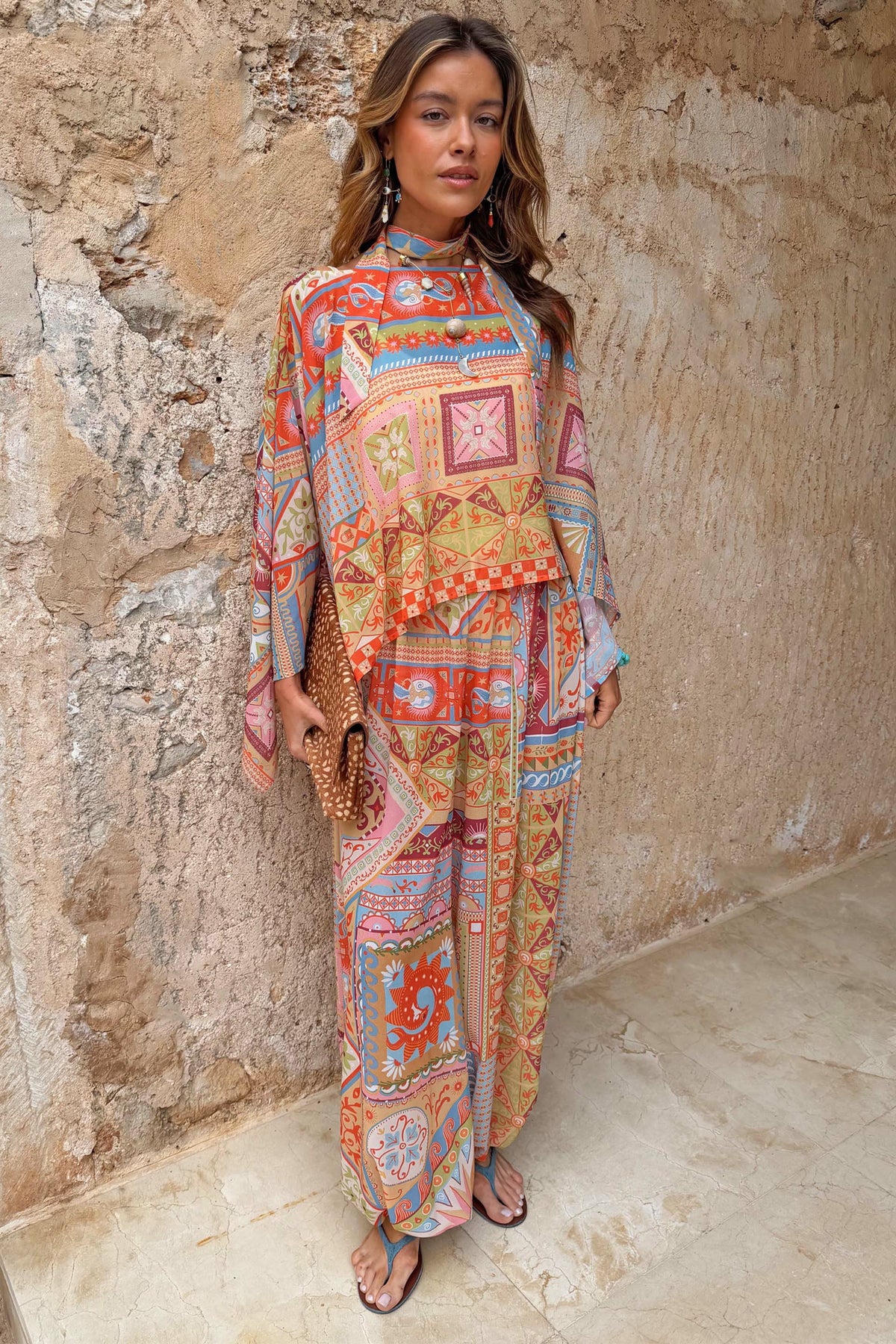 Never Fully Dressed Dolce Vita Cape Top with Detachable Scarf