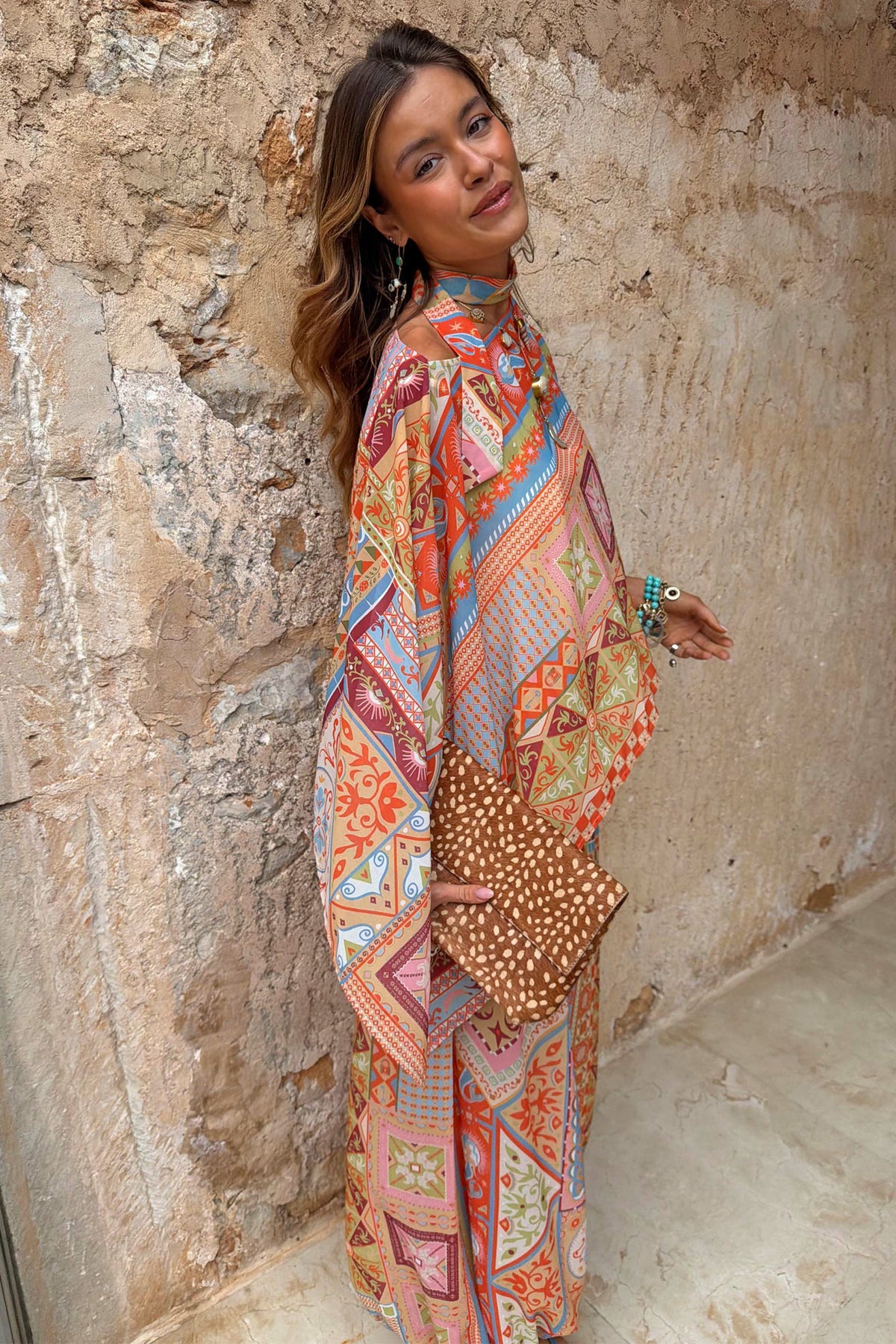 Never Fully Dressed Dolce Vita Cape Top with Detachable Scarf