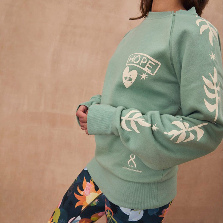 Never Fully Dressed Sage Sundazed Accessible Sweatshirt - NFD x Porto&Bello - Never Fully Dressed
