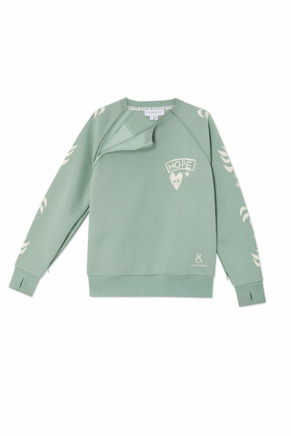 Never Fully Dressed Sage Sundazed Accessible Sweatshirt - NFD x Porto&Bello - Never Fully Dressed