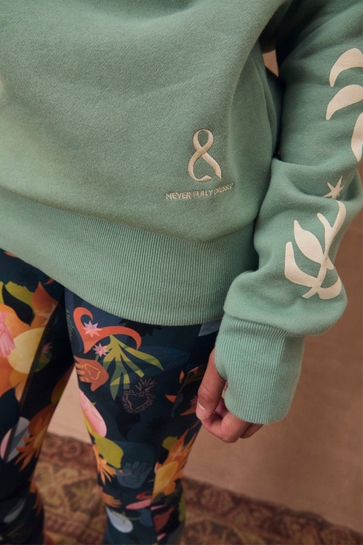 Never Fully Dressed Sage Sundazed Accessible Sweatshirt - NFD x Porto&Bello - Never Fully Dressed