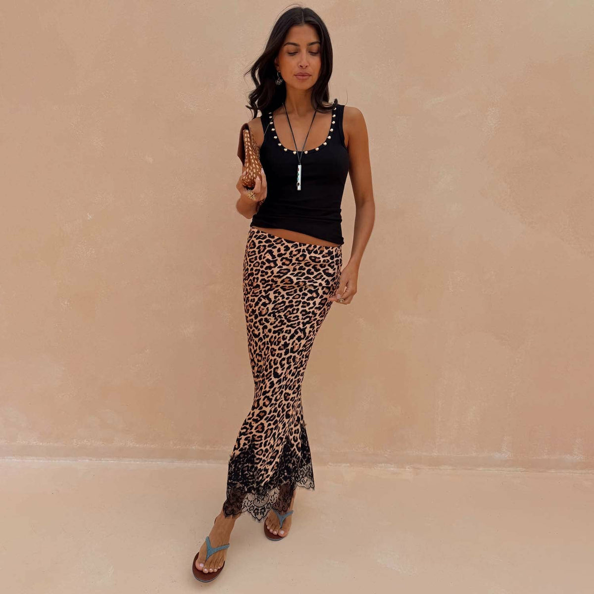 Never Fully Dressed Leopard Midi Maeva Skirt - Never Fully Dressed
