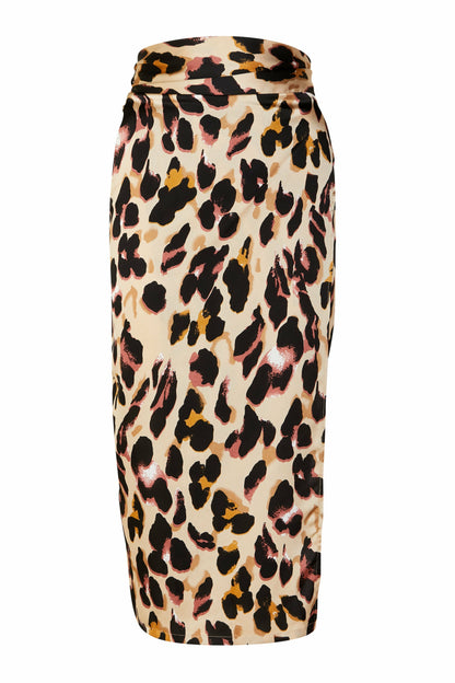 Never Fully Dressed Brown Leopard Jaspre Skirt