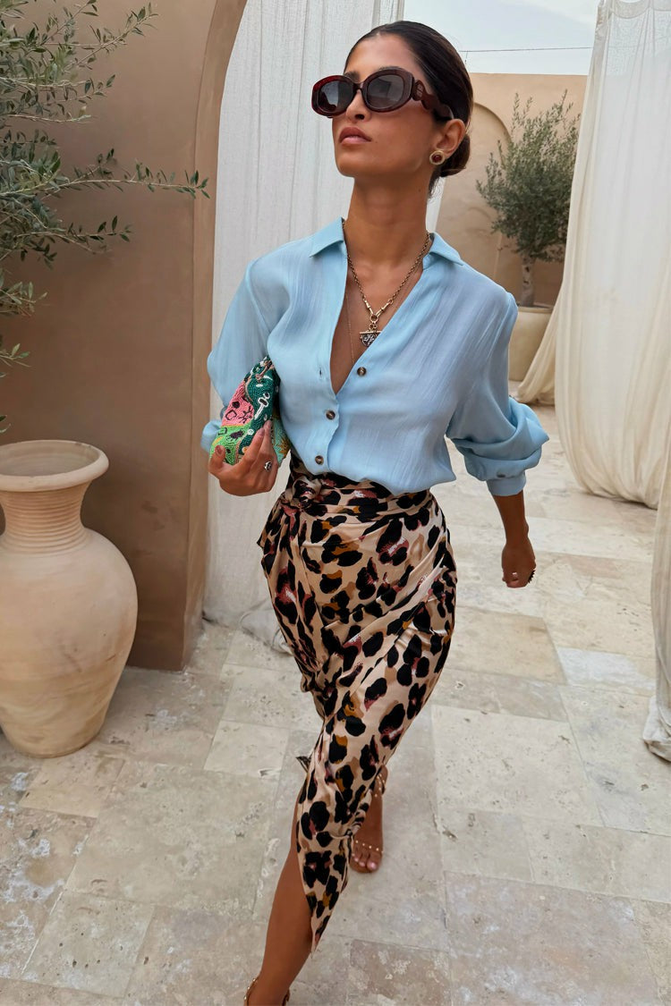 Never Fully Dressed Brown Leopard Jaspre Skirt