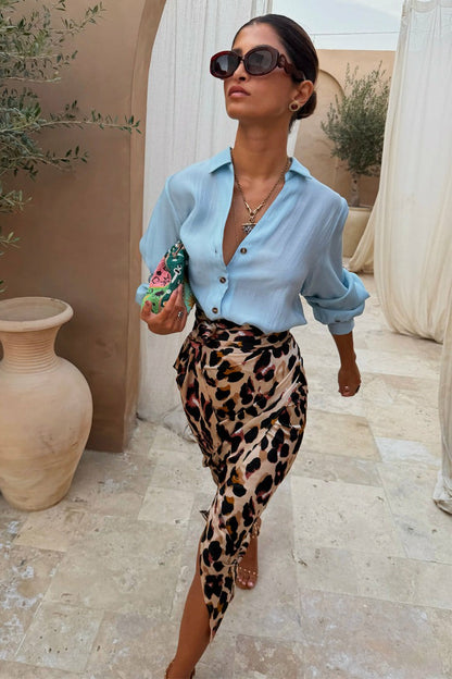 Never Fully Dressed Brown Leopard Jaspre Skirt