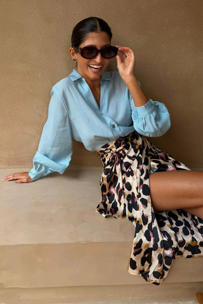 Never Fully Dressed Brown Leopard Jaspre Skirt
