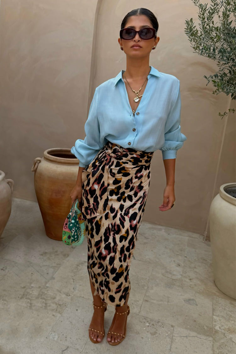 Never Fully Dressed Brown Leopard Jaspre Skirt