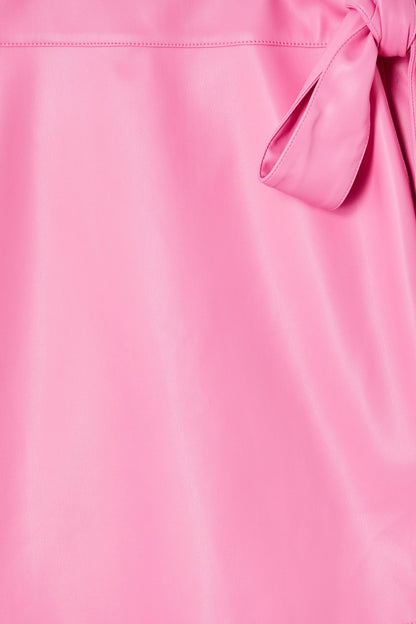Never Fully Dressed Pink Vegan Leather Mini Jaspre Skirt