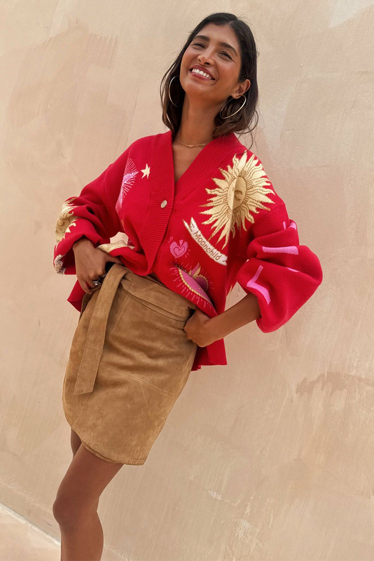 Never Fully Dressed Tan Suede Mini Jaspre Skirt