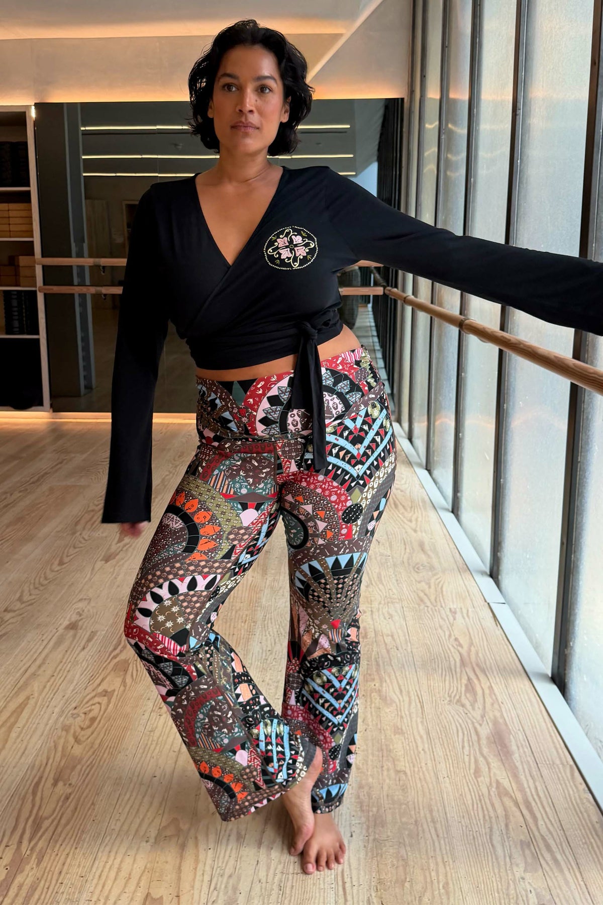 Never Fully Dressed Mosaic Wide Leg Legging