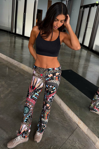 Never Fully Dressed Mosaic Wide Leg Legging