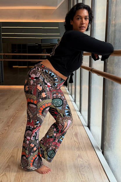 Never Fully Dressed Mosaic Wide Leg Legging